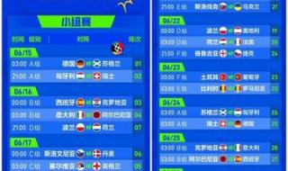 欧洲杯2024赛程表积分